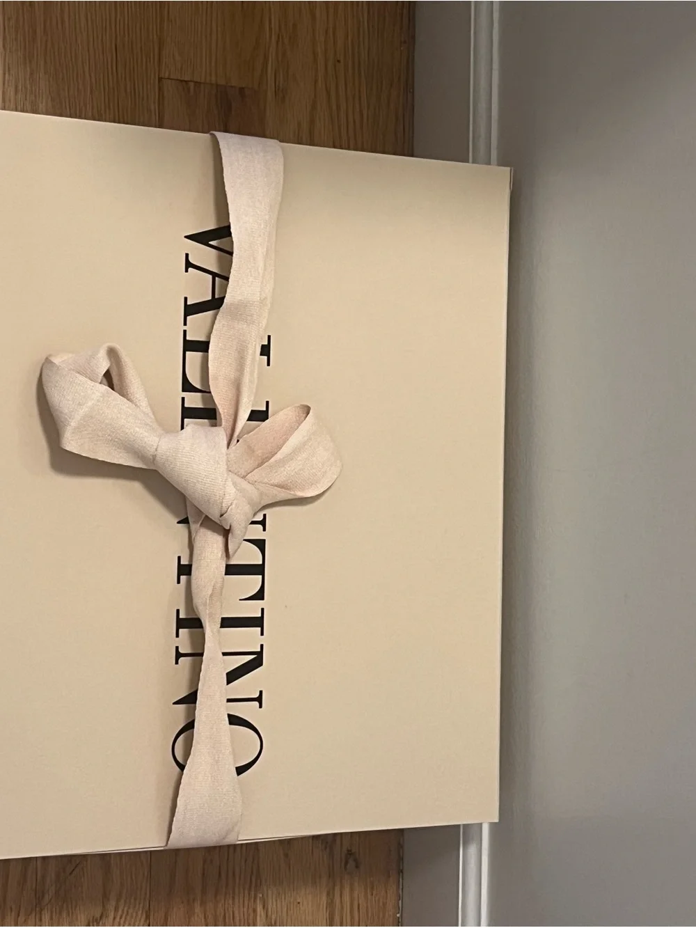 Valentino Cream Box with Black Logo